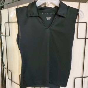 Ladies black golf shirt